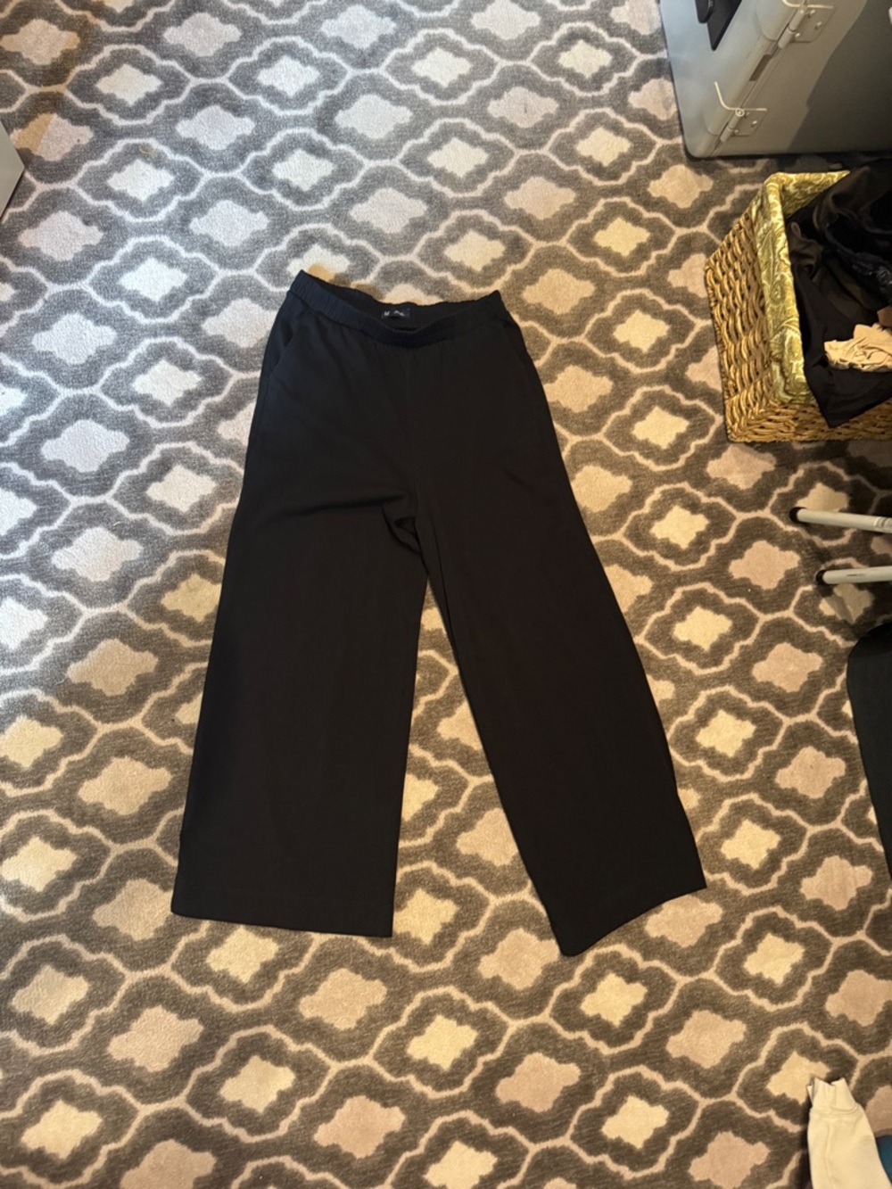 Wide-Leg black lounge Women's Pants
